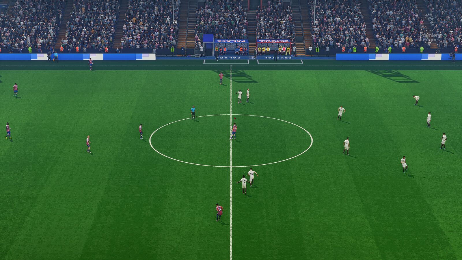 A cena com o preset FIFA 17, dia, parcialmente limpo